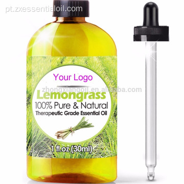 OEM 100% Pure Lemongrass Óleo Essencial a granel